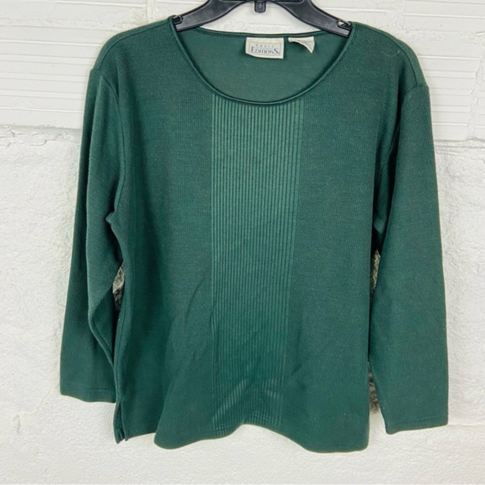 BASIC EDITION Green Long Sleeve crewneck sweater size medium